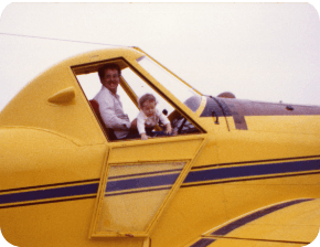 Aircraft with pilot